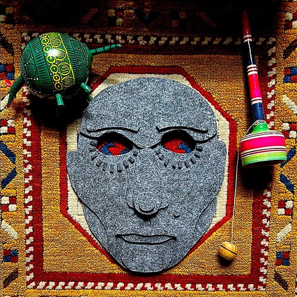 Curated Mexican FolkArt Collection – Oaxacan Amarillo, Balero & Unique Felt Mask - Picture 1 of 17